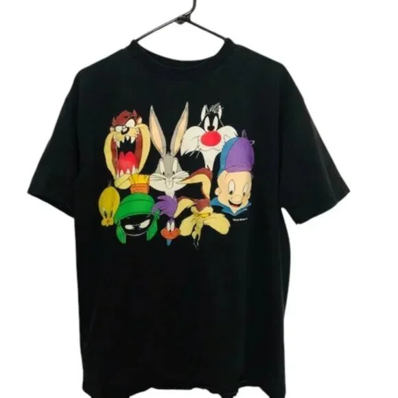 Vintage 90s Looney Tunes Gang T Shirt XL - Picture 2 of 7